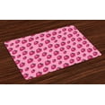 thumbnail image 1 of Ambesonne Fruit Place Mats Set of 4, Pop Art Style Strawberry, Standard Size, Pale Pink Magenta, 1 of 4