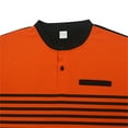 thumbnail image 6 of Mens Polos Short Sleeve Classic Button Crew Neck Big and Tall Contrast Collar Polo T Shirts Quick Dry Loose Fit Oversized Golf Fashion Shirts, 6 of 9