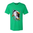 thumbnail image 2 of Wild Bobby, Torn Ripped Eagle Claws Animal Lover Mens Premium Tri Blend T-Shirt, Envy, Small, 2 of 3