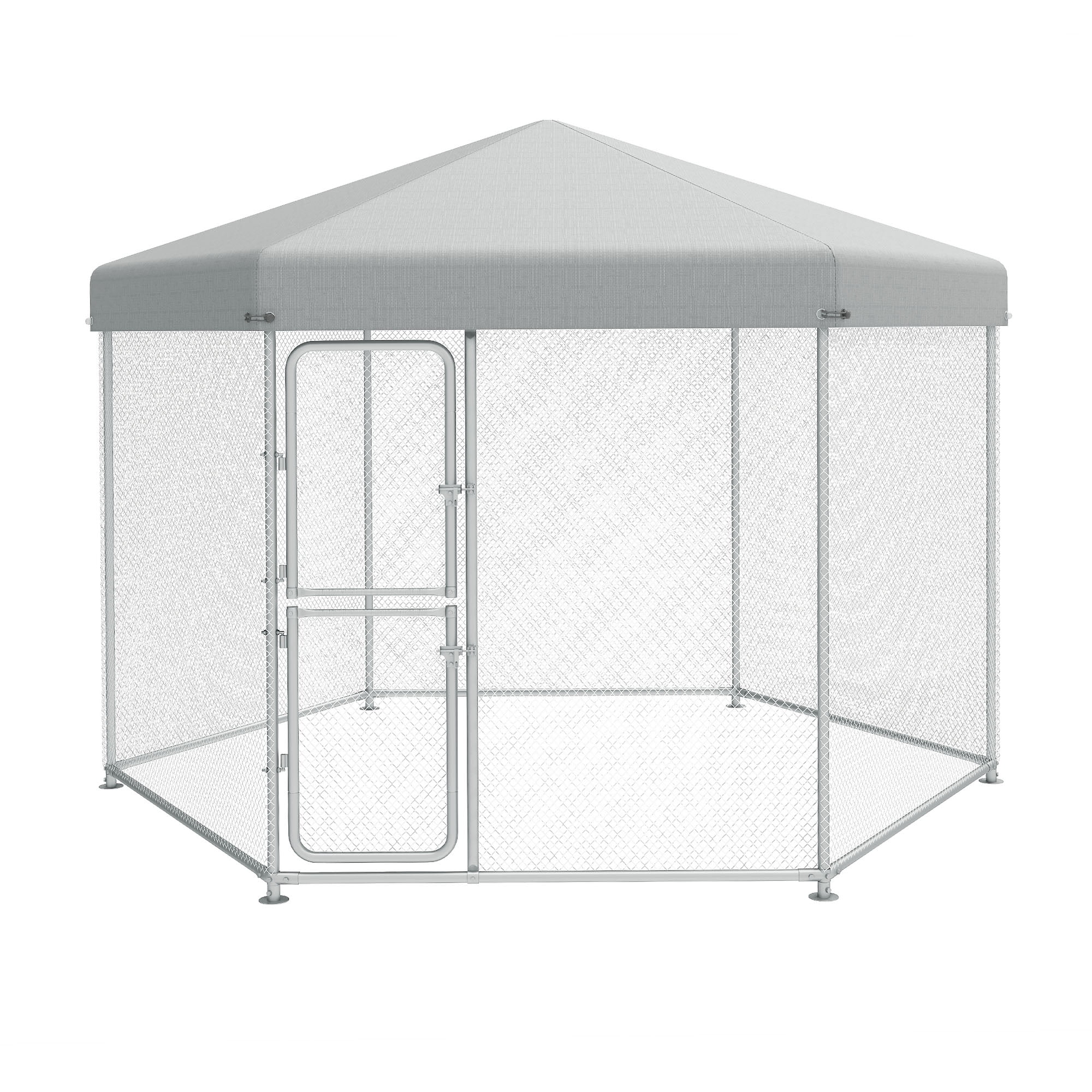 Uforic 9.8×6.2 ft ( 118" x 98" x 75" ) Large Outdoor Dog Kennel,Outside Heavy Duty Shade Dog Pen Playpen Pet Dog Enclosure Crate Dog Run House with UV & Waterproof Cover Fence