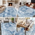 thumbnail image 5 of Blue Coastal Area Rugs 8'x10', Washable Small Throw Rugs for Living Room Patio, Nautical Starfish Coral Jellyfish Shell Sea Indoor Outdoor Rug Non-Slip Low Pile Carpet Runner Reversible Floor Mats, 5 of 8