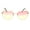 Gold Pink Yellow, variant on Womens Rimless Tie Dye Oceanic Gradient Lens Heart Sunglasses Gold Brown