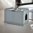 thumbnail image 2 of Demi Bonn 29" Cat Litter Box Furniture, Cat Washroom, Hidden Litter Box Cover, Dog Proof Cat Litter Boxes Enclosure, Cat House, Gray, 2 of 7