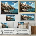 thumbnail image 4 of Designart "Italian Coastal Village Views II" Landscapes Framed Wall Art Decor - Global Blue Landscape Italy Hallway Framed Wall Art Decor, 4 of 6