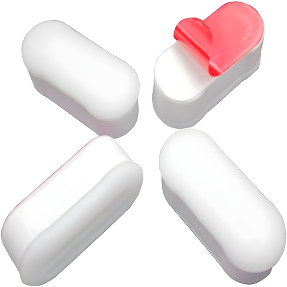 XIBUFE Toilet Seat Bumper for Bidet Attachment with Strong Adhesive White 4PACK