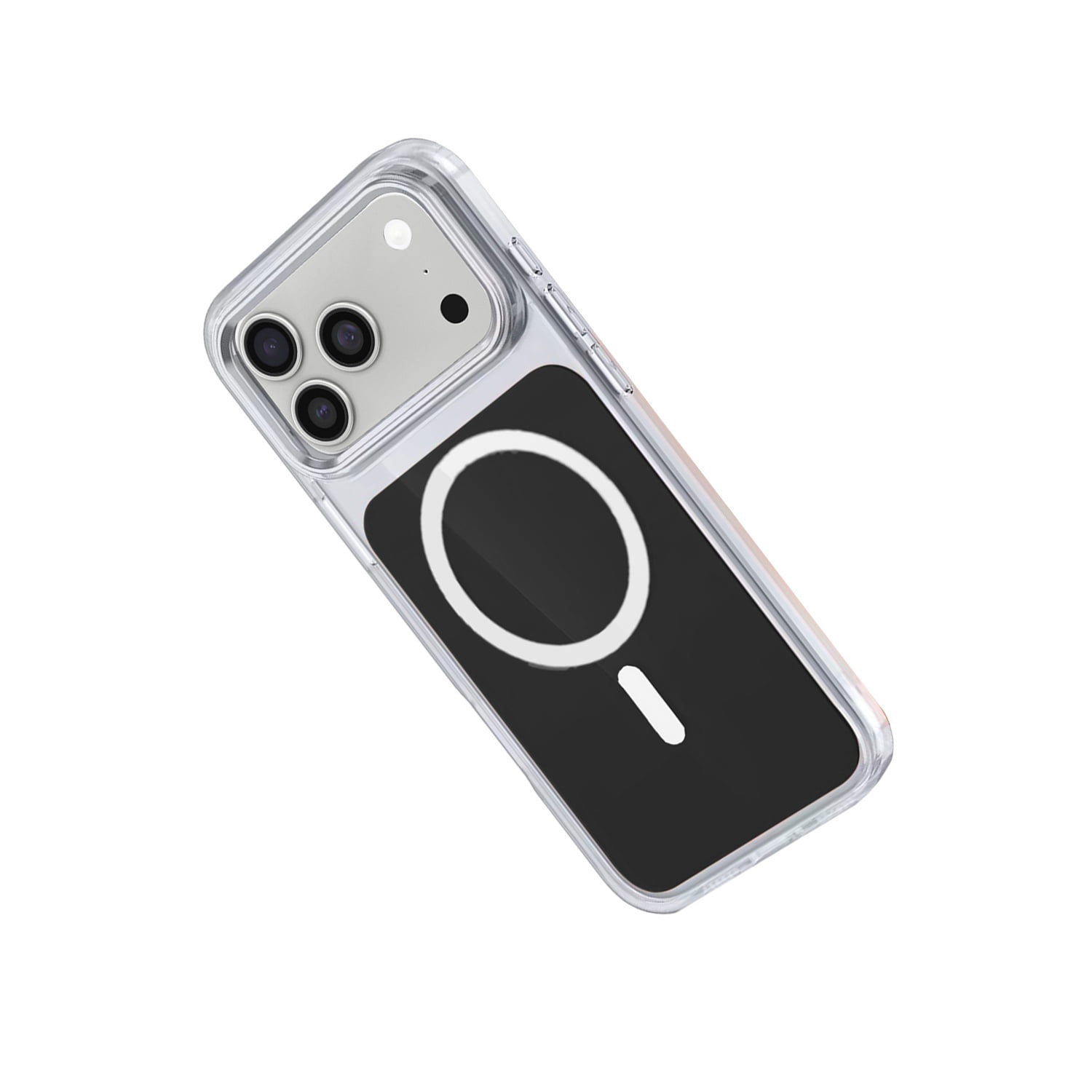 Transparent Magnetic Shockproof Case for iPhone 17 Pro Max - Black