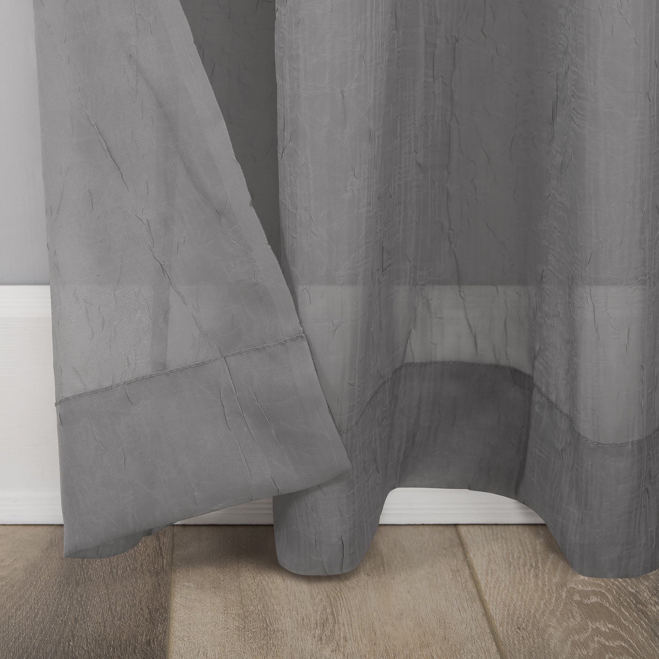 Mainstays Marjorie Crushed Sheer Voile Grommet Curtain Panel