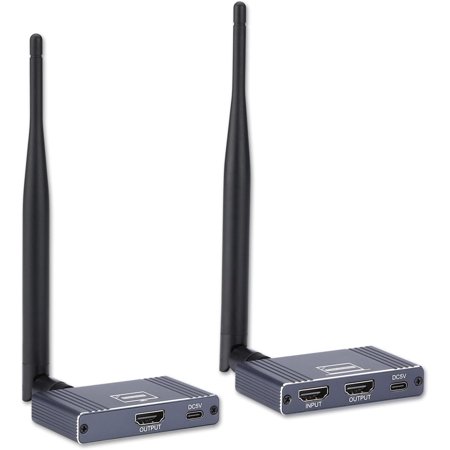 Wireless Transmitter and Receiver, 5.8GHz Wireless Extender 656Ft/ 200M Up to 1080P@60hz Video Resolution, Support laptops, PCs, Blu-ray Player, DVD, Digital Video Cameras etc(Black)