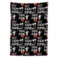 thumbnail image 3 of Ambesonne Emoji Tablecloth Rectangular Table Cover, Not Today Cupid Text Pattern, 60"x90", Black White and Dark Pink, 3 of 4