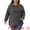 Black Gray, variant on Women's Plus Crew Neck Casual Pullover Knit Blouse Top 1X Dark Blue