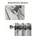 thumbnail image 6 of Farmhouse Rustic Bathroom Window Curtain, Vintage Country Wooden Grain Light Filtering Coffee Kitchen Curtains, Bedroom Living Room Curtains 2 Panel 84"x54", 6 of 6