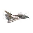 thumbnail image 2 of Art.com Cut-Away Diagram of the Space Shuttle Photo, 32" x 24", 2 of 4