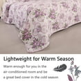 thumbnail image 2 of Jessy Home Floral Bedding Set Purple Green Botanical Queen/Full, Bedspread Coverlet, 2 of 7