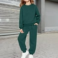 thumbnail image 2 of KAUOD 2 Piece Sweatsuits for Teen Girls Plain Fleece Hoodies Sweatpants Joggers Set Warm Casual Pullover Tracksuits Outfits, 2 of 6