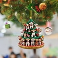 thumbnail image 2 of Christmas with Lights Acrylic Hummingbird Ornament String Curtain Stained Glass Panel Birds Easter Eggs Decorative Large Christmas Tree Hanging Tree Shaped Bookshelf Pendant Christmas Hanging, 2 of 4