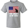 thumbnail image 3 of Inktastic Military Uncle is my Hero US Flag Youth T-Shirt, 3 of 5