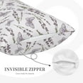 thumbnail image 3 of Lsque Lavender And Butterfly Pattern Pillow Case – Soft & Cozy Throw Pillow Cover, Hypoallergenic Cushion Case for Sleeping Women with Envelope Closure-20"x30", 3 of 6