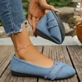 thumbnail image 4 of Womens Pointed Toe Flats Knit Dress Shoes Comfortable Slip On Ballet Flat Shoes Low Wedge Tassel Business Loafers, 4 of 6