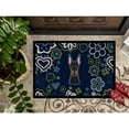 thumbnail image 3 of Carolines Treasures BB5096JMAT 24 x 36 in. Blue Flowers Doberman Pinscher Indoor or Outdoor Mat, 3 of 4