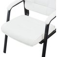thumbnail image 6 of Mindy Office Leather Executive Guest Chair Reception, Conference Waiting Room Chairs with Padded Arms- Set of 2 White, 6 of 11