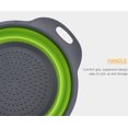 thumbnail image 3 of Collapsible Colander Set, Round Silicone Kitchen Strainer Diameter Sizes29.5*22.5*2.5cm and30*24*2.5cm Perfect for Draining Pasta Vegetable fruit 2 PCS, 3 of 5
