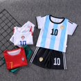 thumbnail image 2 of Traje de fútbol para bebés, ropa para niños y niñas pequeñas, camisetas deportivas + Pantalones cortos, conjunto de 2 piezas, traje de competición para niños qym unisex, 2 of 2