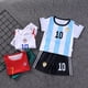 thumbnail image 2 of Traje de fútbol para bebés, ropa para niños y niñas pequeñas, camisetas deportivas + Pantalones cortos, conjunto de 2 piezas, traje de competición para niños qym unisex, 2 of 2