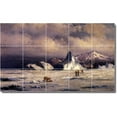 thumbnail image 1 of Ceramic Tile Mural-William Bradford Waterfront Painting 382. 60" w x 36" h using (15) 12 x 12 ceramic tiles, 1 of 3