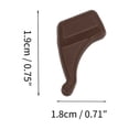 thumbnail image 4 of Unique Bargains 10 Pair Eyeglass Temple Tips Small Ear Hook Pattern Anti-slip Ear Hooks 0.75"x0.71"x0.08" Brown, 4 of 5