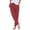 Red, variant on Women's Elastic Waist Casual Trousers with Pockets Everyday Comfort Wear