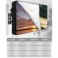 thumbnail image 7 of Outdoor TV Cover 40 to 43 Inch Weatherproof, Green Beige Gold Waterproof TV Screen Protector for Outside Decor with Zipper and Pocket 40"L x 25"H , Abstract Lines Minimalist, 7 of 7
