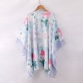 thumbnail image 4 of Moda Mujer Causal Cardigan Impresión Blusa Camiseta de Manga Corta Tops de Verano Odeerbi ODB-6, 4 of 7
