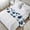 Blue, variant on Navy Blue Marble Bed Runner, Satin Bed Throw Runner for Queen Size Beds, Gold White Geometric Hexagon Modern Decorative Bedding Scarf for Bedroom Hotel Wedding Room Guestrooms 94"x20"