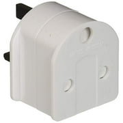 Ceptics GP-SA-UK South Africa to UK Grounded Plug Adapter (250V - Max 13A), White