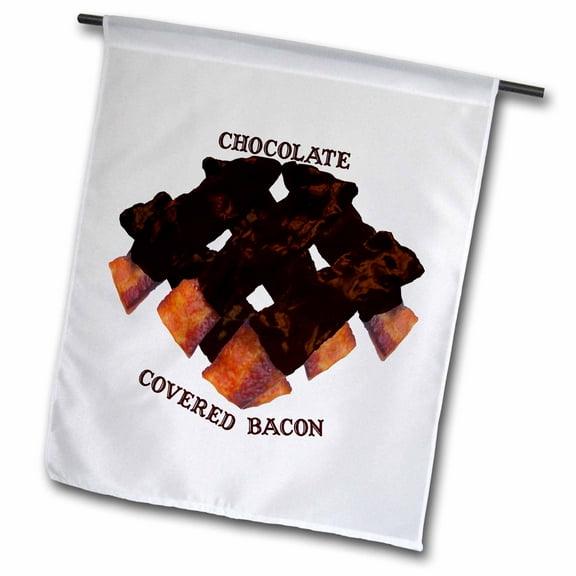 3dRose, Chocolate Bacon, 12 x 18 inch Garden Flag