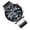 Black Watch Only, variant on Men's 3ATM Waterproof Chronograph Quartz Watch with Gift Box, Black Band and Silver Case