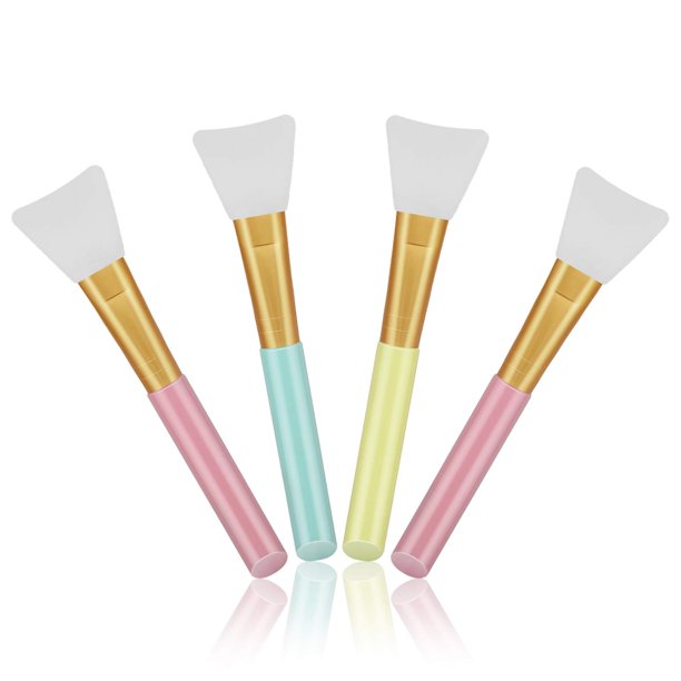 Brochas de silicona flexibles para mascarilla facial Cuttte, 4 piezas, blancas