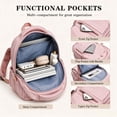 thumbnail image 6 of Cute Backpack for Girls Boys, Kawaii School Bookbag with Adjustable Straps, Spacious Travel Daypack for Campus, Versatile Student Bag for Travel & School, Pink Backpack, 6 of 7