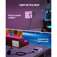 thumbnail image 6 of KFFKFF LED Illuminated Liquor Bottle Display, 2-Tier 16-Inch Whiskey Rack with USB Support, Home Bar Shelf with RF Remote & App Control, 7 Static Colors, Acrylic and Wood Shelf for 8 Bottles, 6 of 9