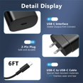 thumbnail image 4 of Paquete de 2 cargadores ElecBrain, cable USB C de carga rápida de 1,8 m, 25 W, 4 of 7