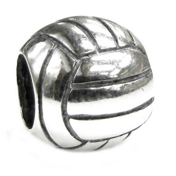Queenberry Queenberry Sterling Silver Volleyball European Bead Charm