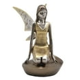 thumbnail image 3 of Estatua de hada de resina, figura antideslizante, regalo, escultura, adorno de mesa para escritorio. Cuerpo plateado, 3 of 9