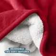 thumbnail image 6 of Bare Home Plush Sherpa Bed Blanket - Fluffy & Soft - Reversible - Lightweight - Throw/Travel, Red, 6 of 10