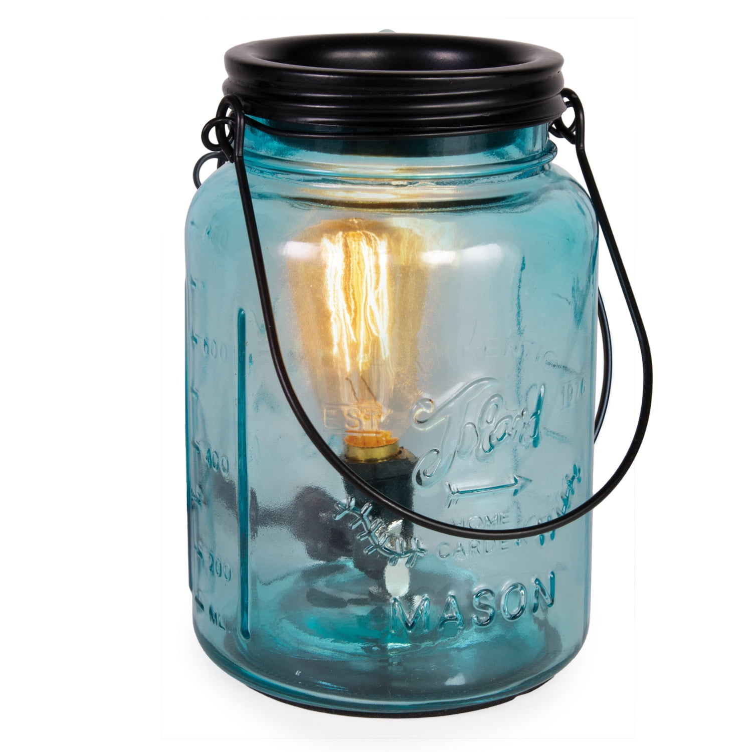 IllumiScents Aqua Mason Jar, Electric Wax Warmer for Scented Wax