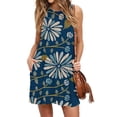 thumbnail image 1 of SMihono Robe d'Été Grande Taille pour Femmes 2023 Mode Été Décontractée Sans Manches à Col Rond Robe Imprimée Robe Ample, 1 of 6
