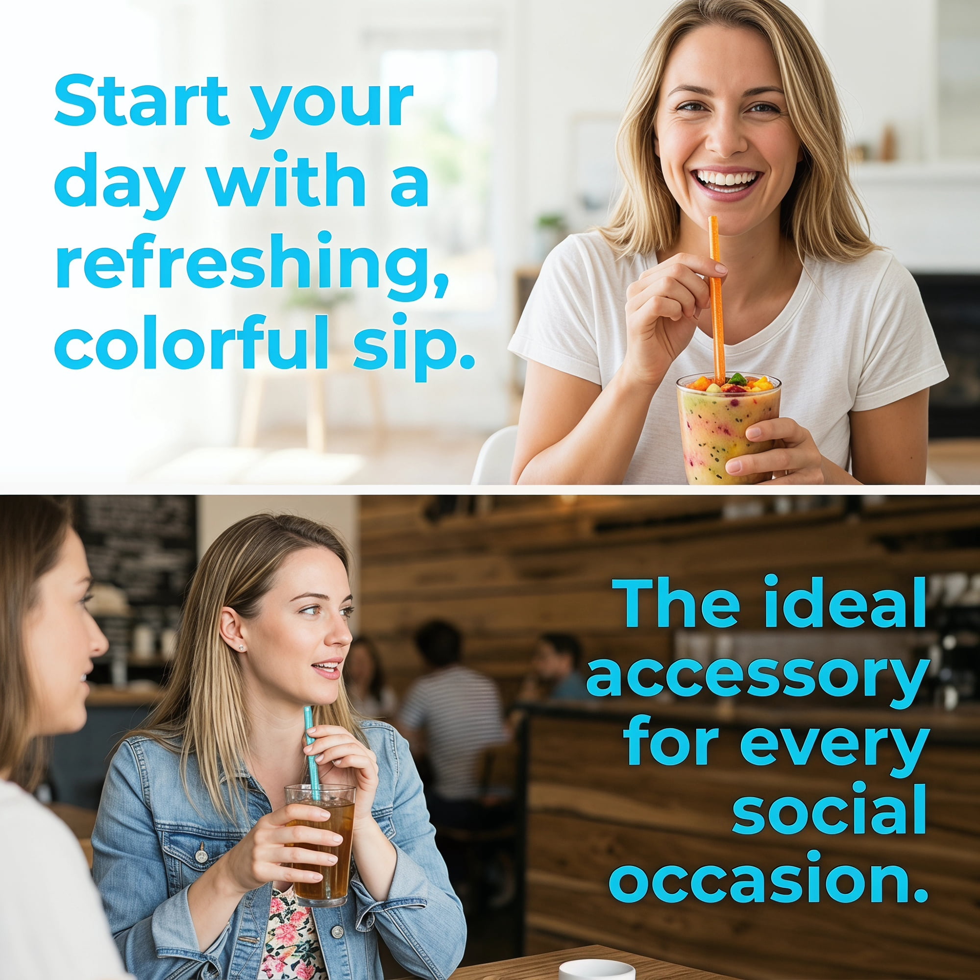 Unique Bargains Reusable Plastic Home Office Straws with Brush Color D