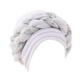thumbnail image 2 of Fashion Women Beading Braid Hat Muslim Ruffle Cancer Beanie Wrap Cap Sleep Caps Satin Lined Hair Bonnets, 2 of 2