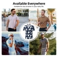 thumbnail image 6 of Yiaed SwanPrint Men's Short Sleeve Polo Shirt,Golf Polo for Men Three-Button Golf Shirt Athletic Casual Collared T-Shirt- Small, 6 of 7