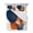 Blue, variant on Navy Blue Burnt Orange Queen Size Down Alternative Comforter, Lightweight Comforter Quilt Bedding Set with Pillow Shams Artwork Vintage Geometric All Seasons Bed Comforter Duvet Insert 90"x96"