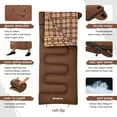 thumbnail image 2 of Sleeping Bag for Adults, Cold Weather & Warm  Big and Tall Flannel Sleeping Bags with Compression Sack Portable Waterproof Essentials Gear Accessories for Outdoor Camping, 2 of 8